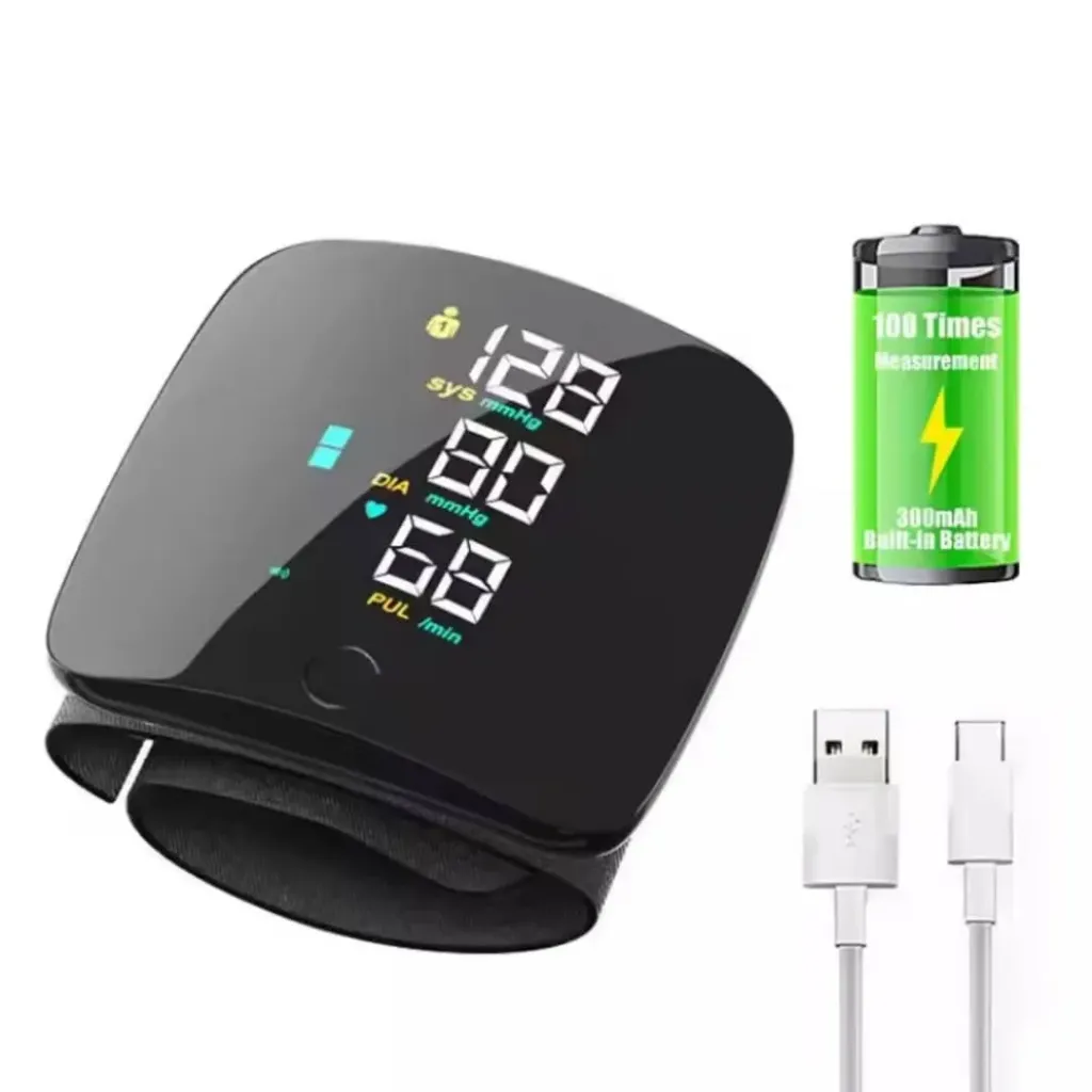 Wrist Blood Pressure Monitor (Black, In Stock)